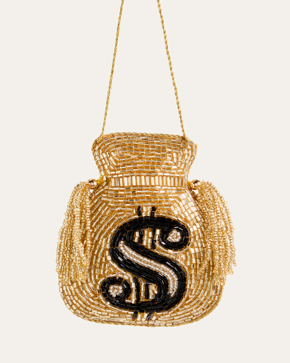 Beaded Money Bag Christmas Ornament